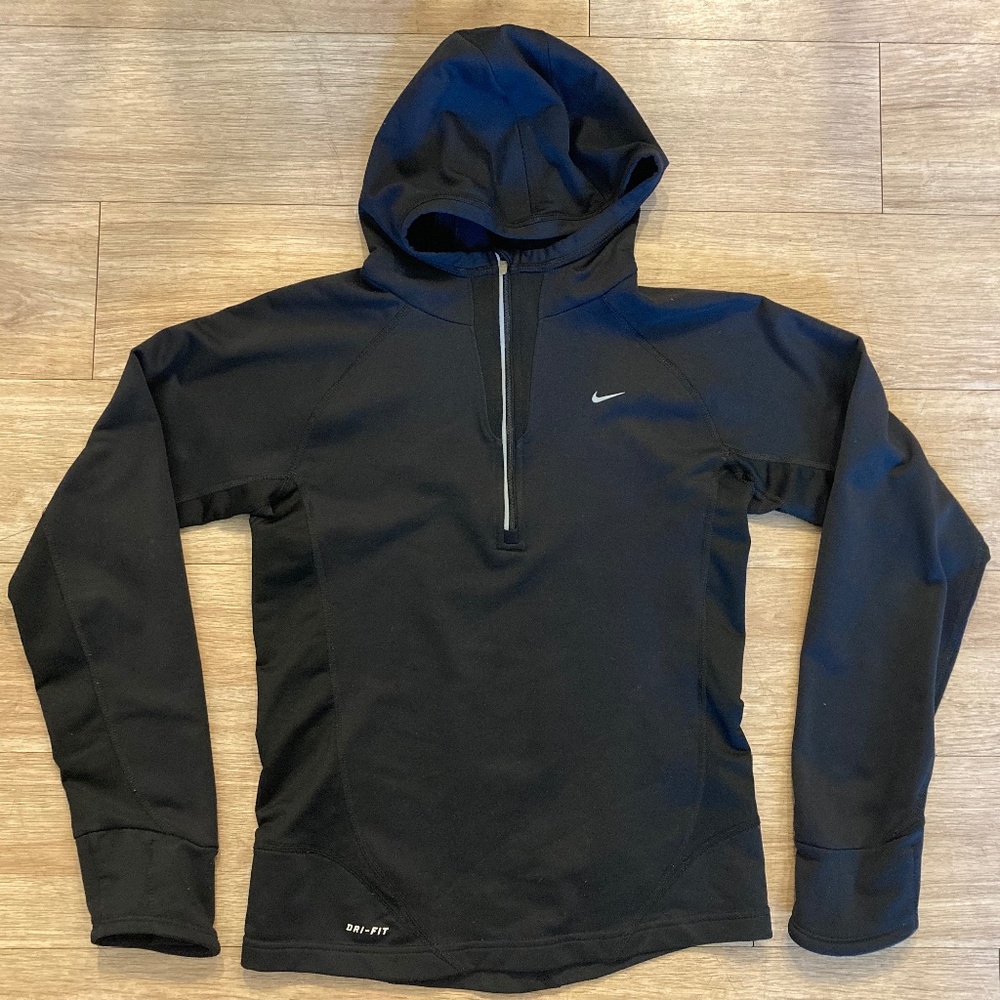 Nike Dry Fit Half Zip Hoodie Black XS